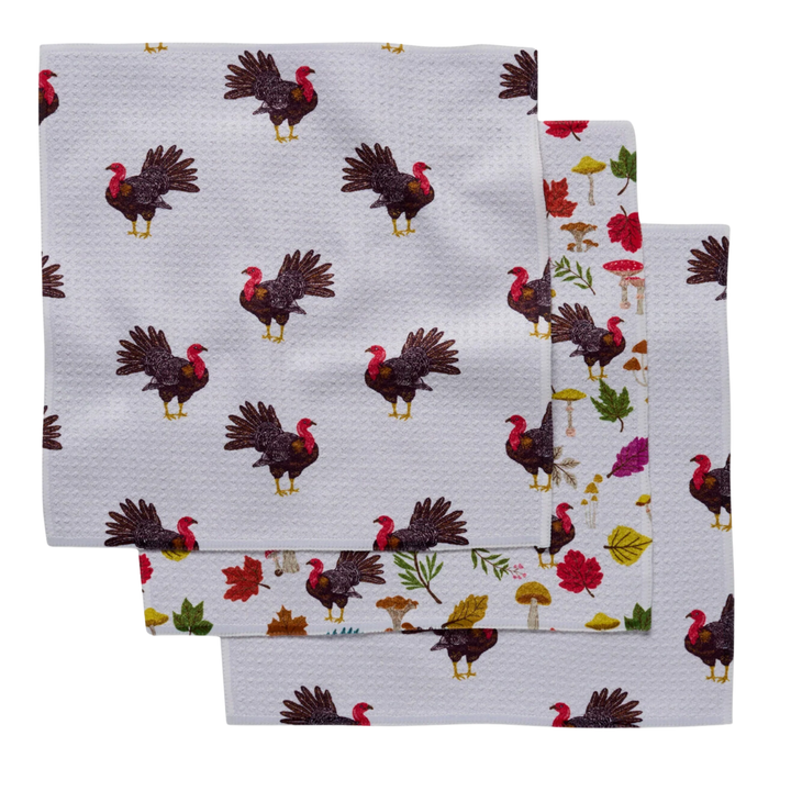 GEOMETRY Turkey Day Parade Dishcloth Set