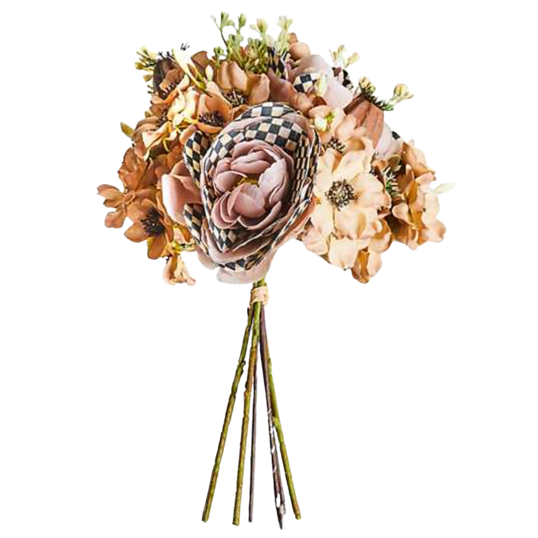 MACKENZIE CHILDS Mocha Floral Bouquet