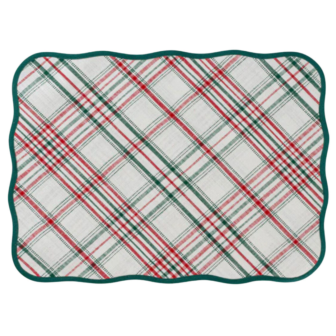 JULISKA Merry Tartan Red And Green Placemat