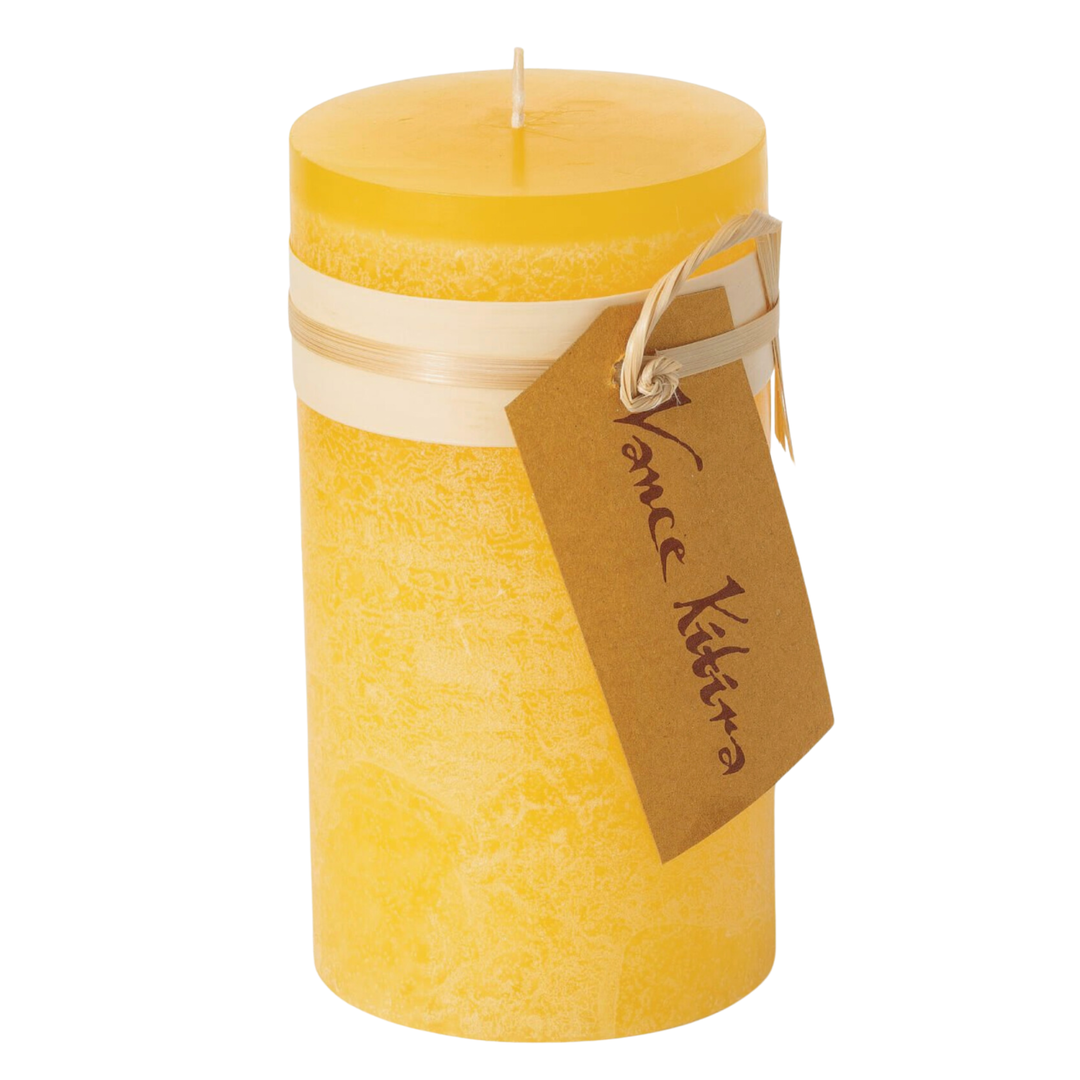 VANCE KITIRA Pale Yellow Pillar Candle