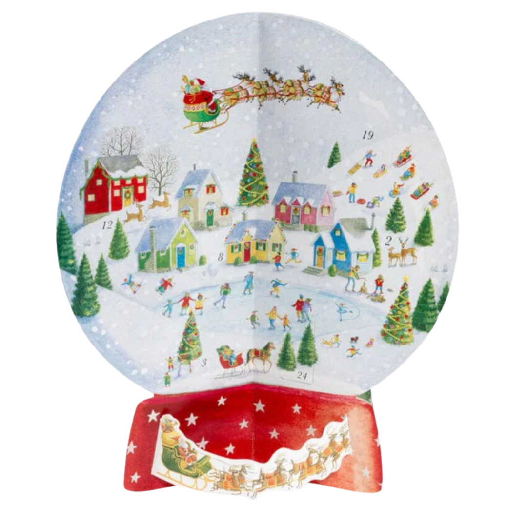 CASPARI Village Snow Globe Advent Calendar