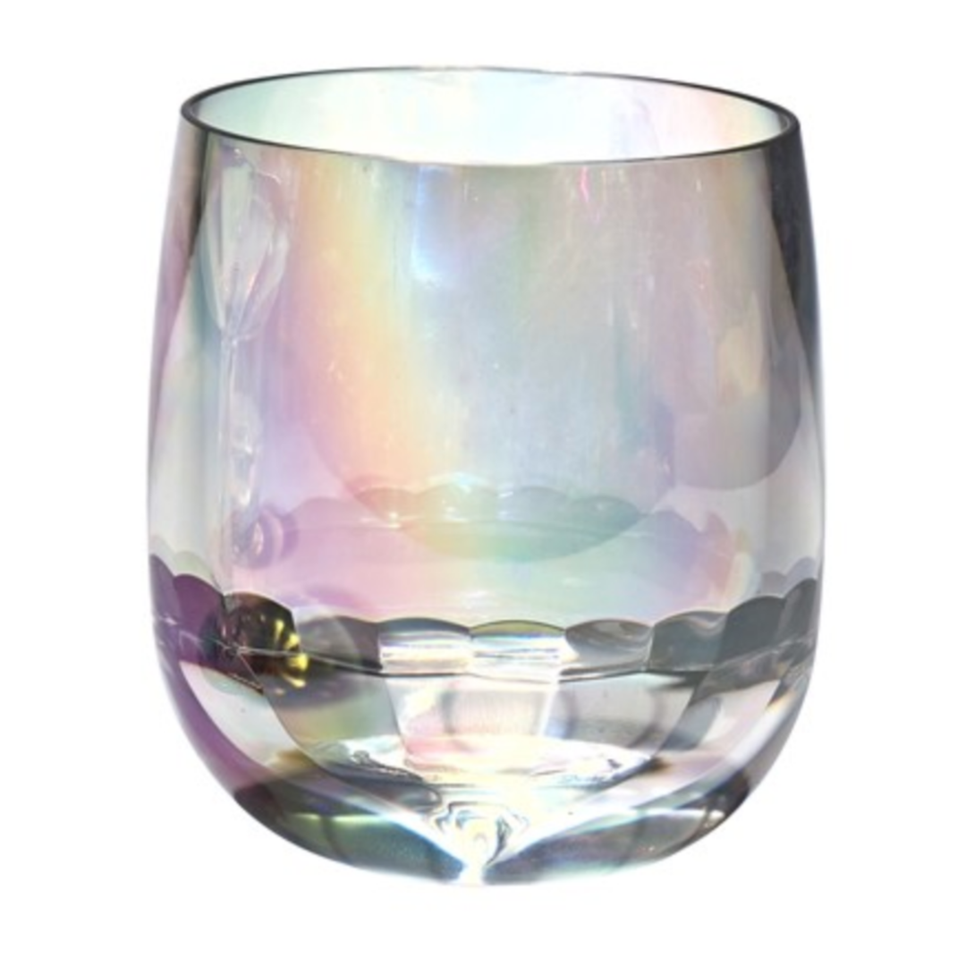 MERRITT Iredescent Clear Double Old Fashion