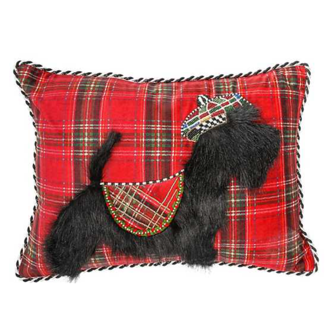 MACKENZIE CHILDS Tartan Scottie Lumbar Pillow