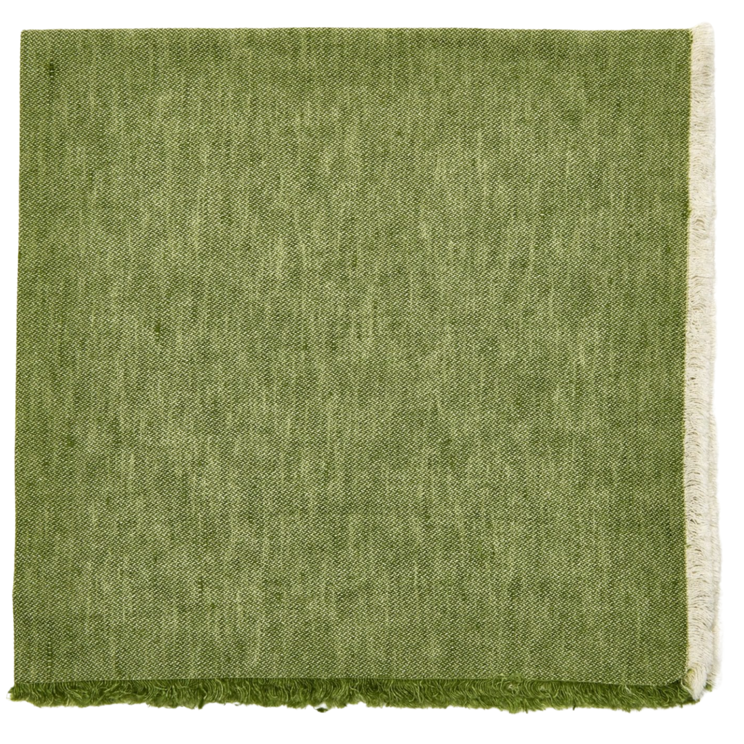 DEBORAH RHODES Washed Moss Fringe Edge Napkin Default Title