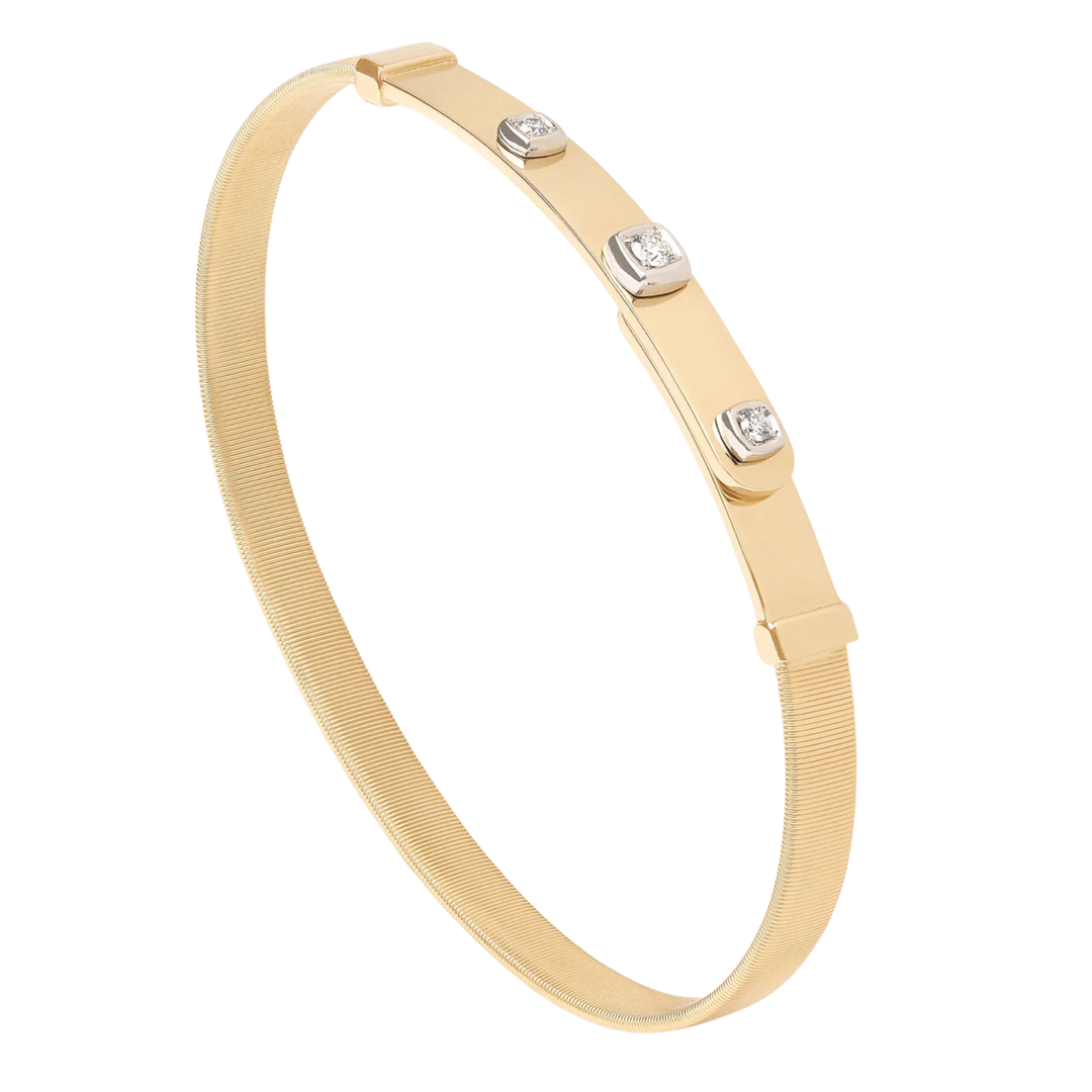 MARCO BICEGO Masai 18K Yellow Gold Coil and Diamond Bangle Bracelet Default Title