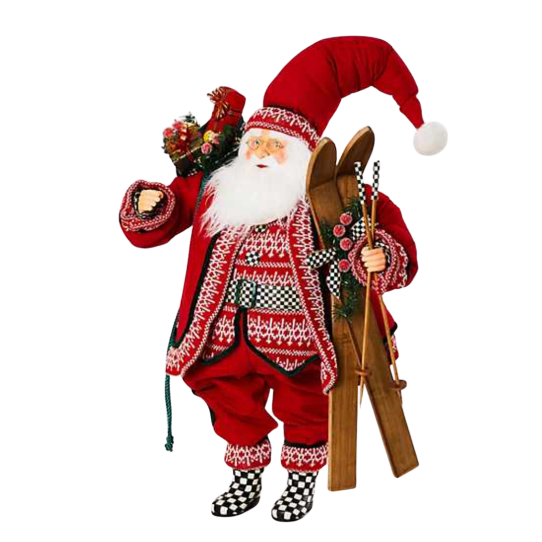 MACKENZIE CHILDS Cozy Christmas Santa With Gifts