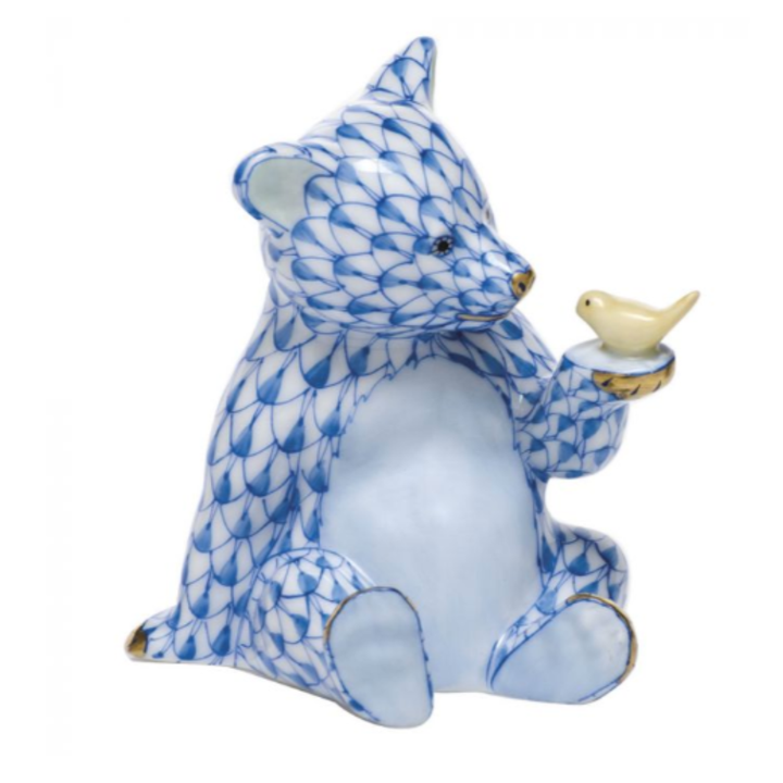 HEREND Bear With Bird