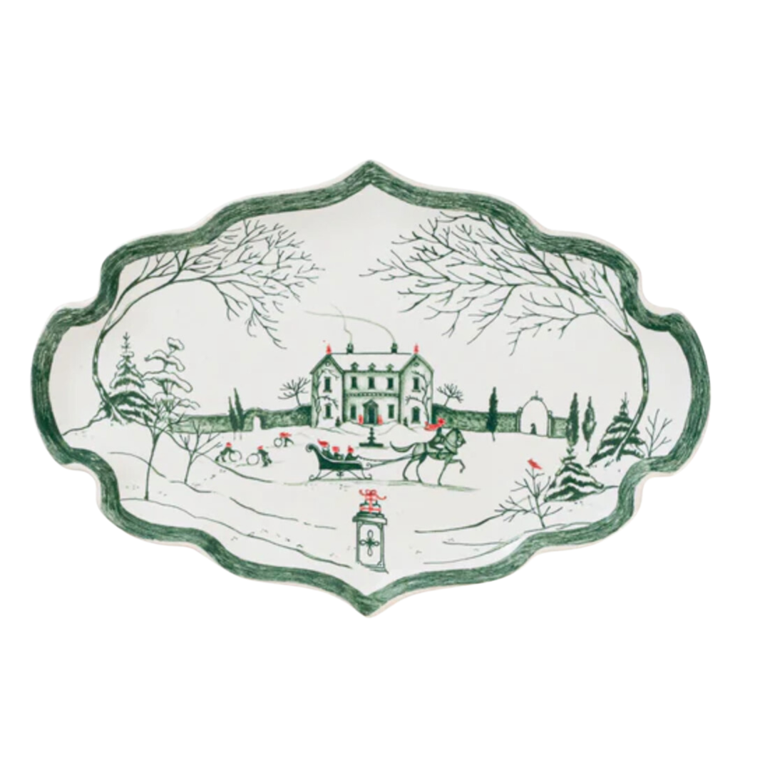 JULISKA Country Estate Evergreen Winter Frolic Tray