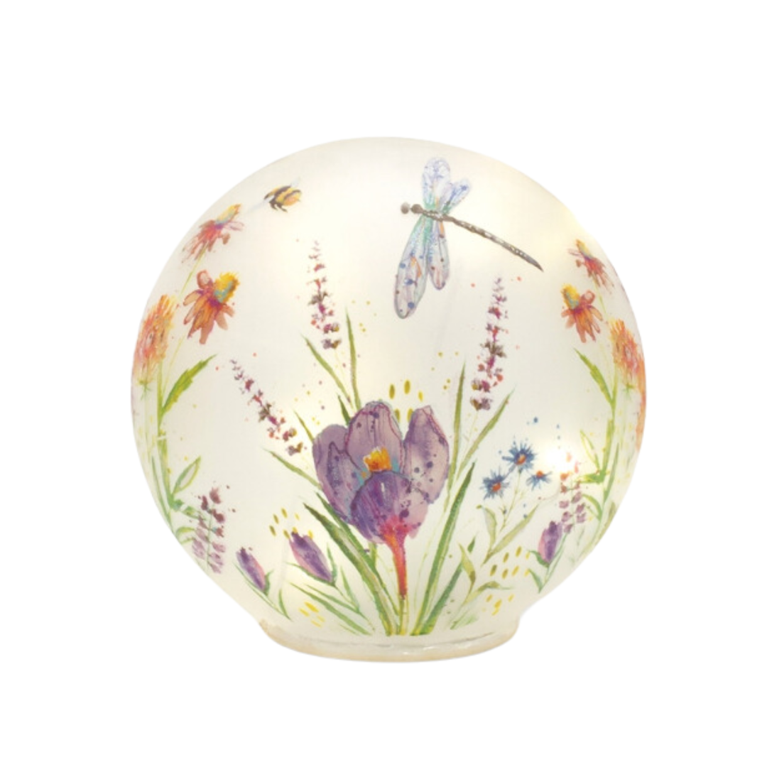 MELROSE Floral Springtime Medium Decorative Globe