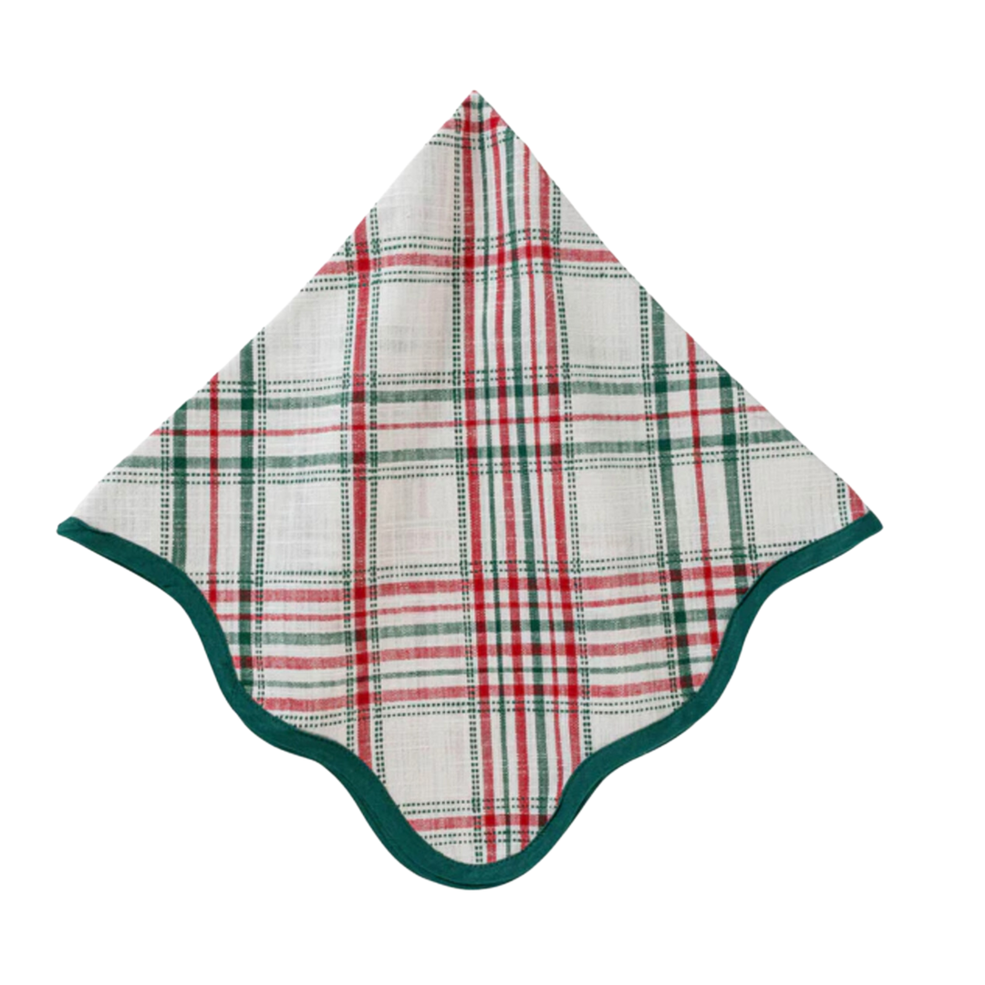 JULISKA Merry Red And Green Tartan Napkin