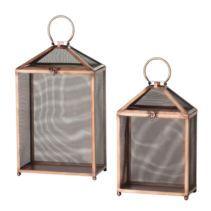 SULLIVANS Large Outdoor Copper Screen Lanterns