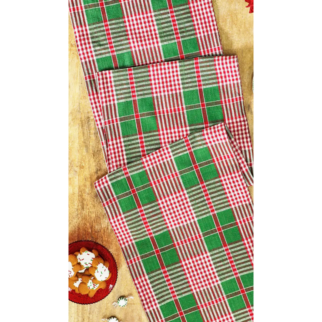 APRIL CORNELL Holly Plaid Runner