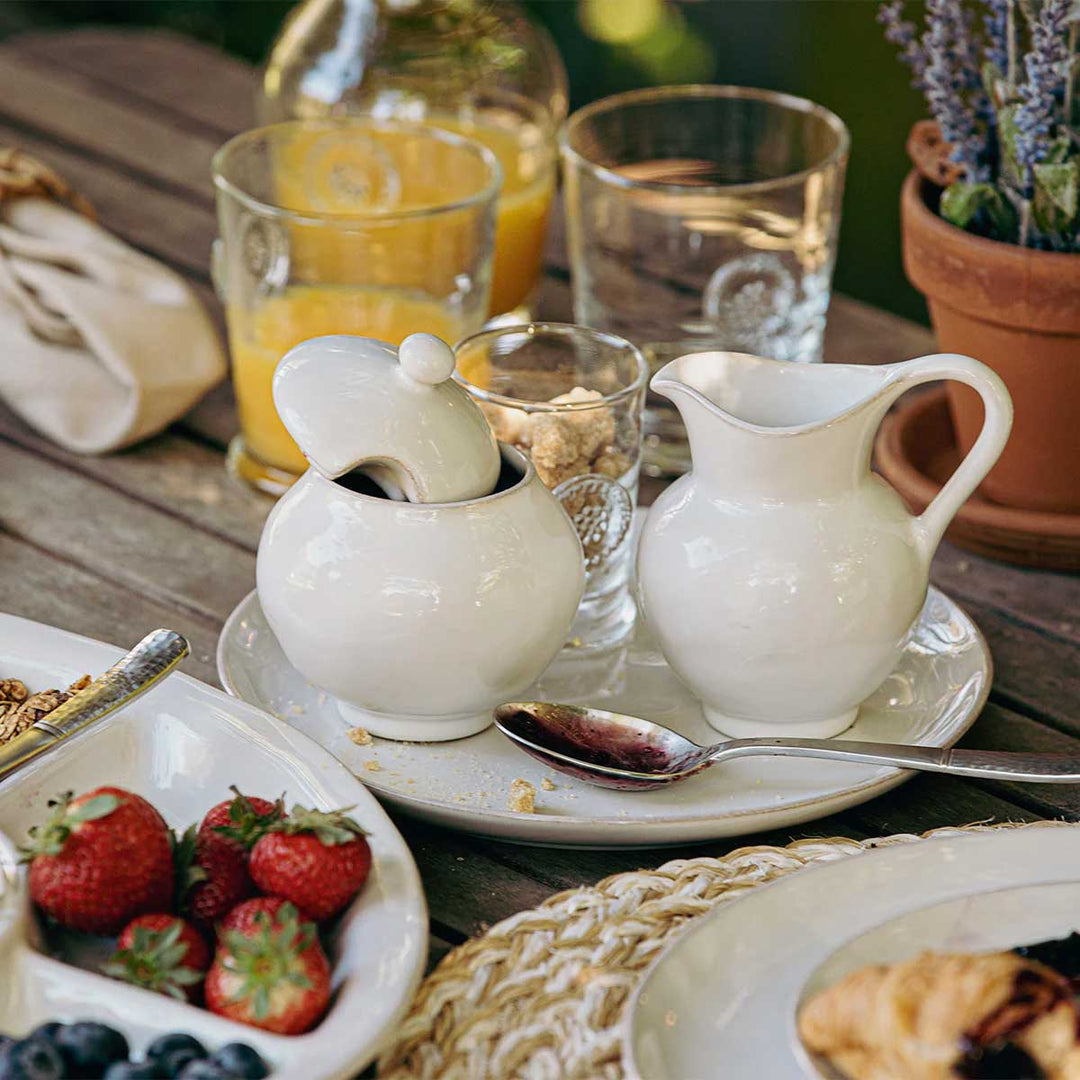 JULISKA PURO WHITEWASH SUGAR BOWL WITH LID