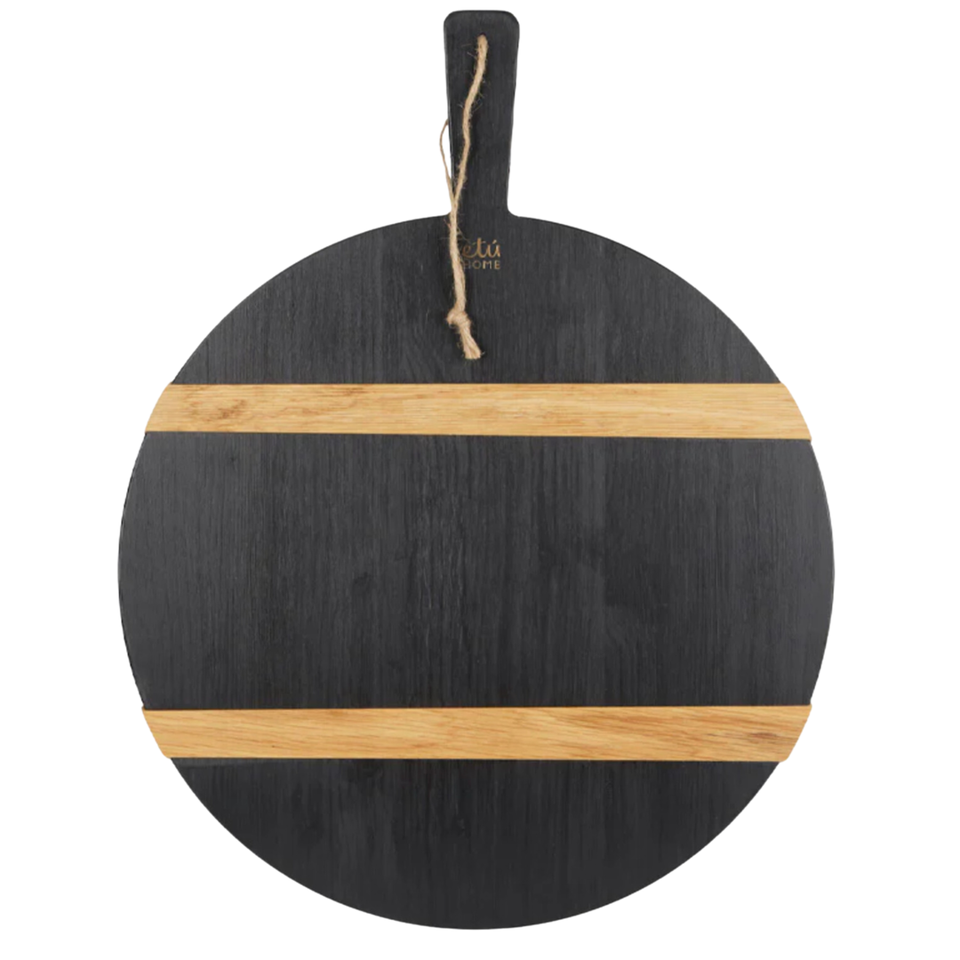 ETUHOME Medium Black Round Mod Charcuterie Board