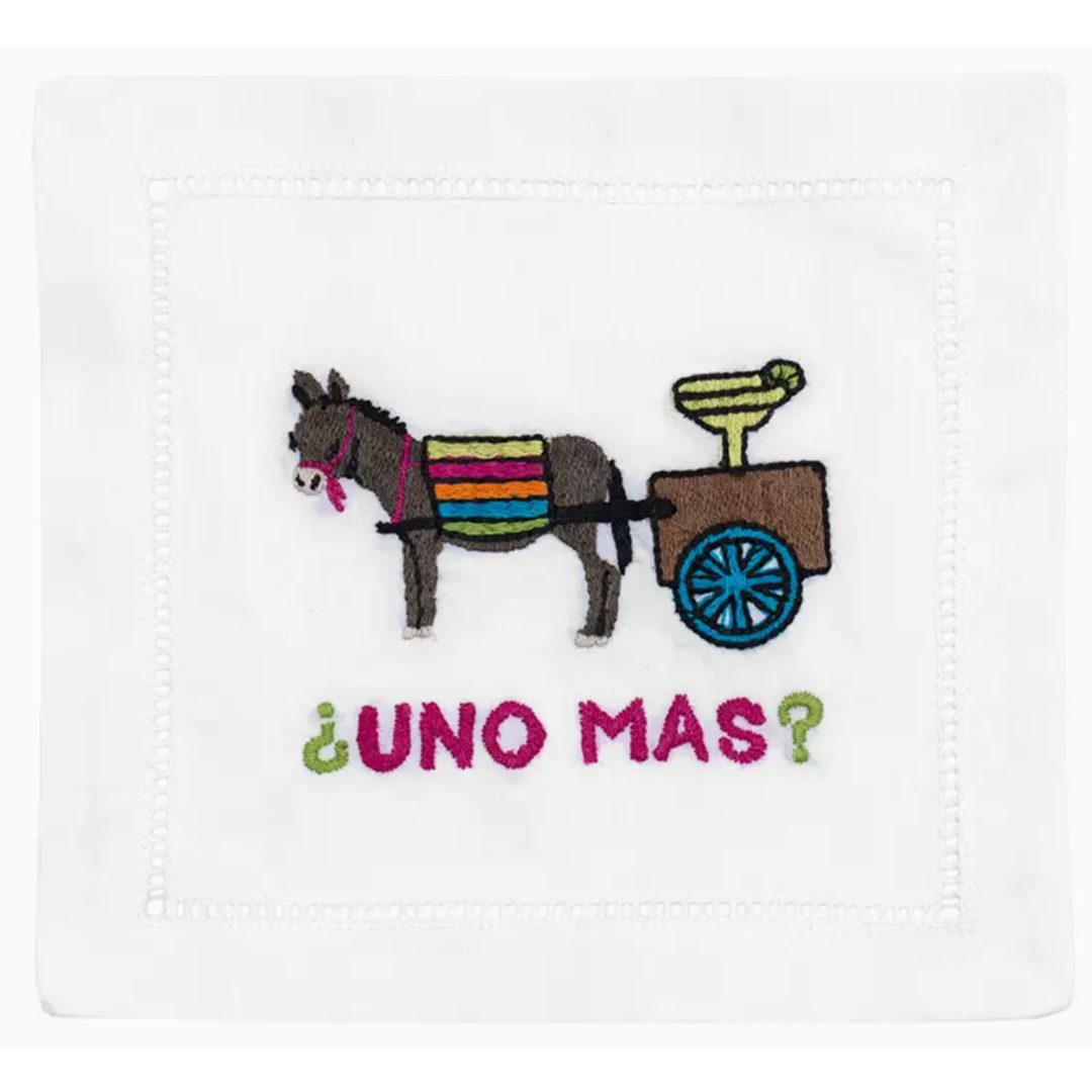 AUGUST MORGAN Uno Mas Cocktail Napkin Set of 4