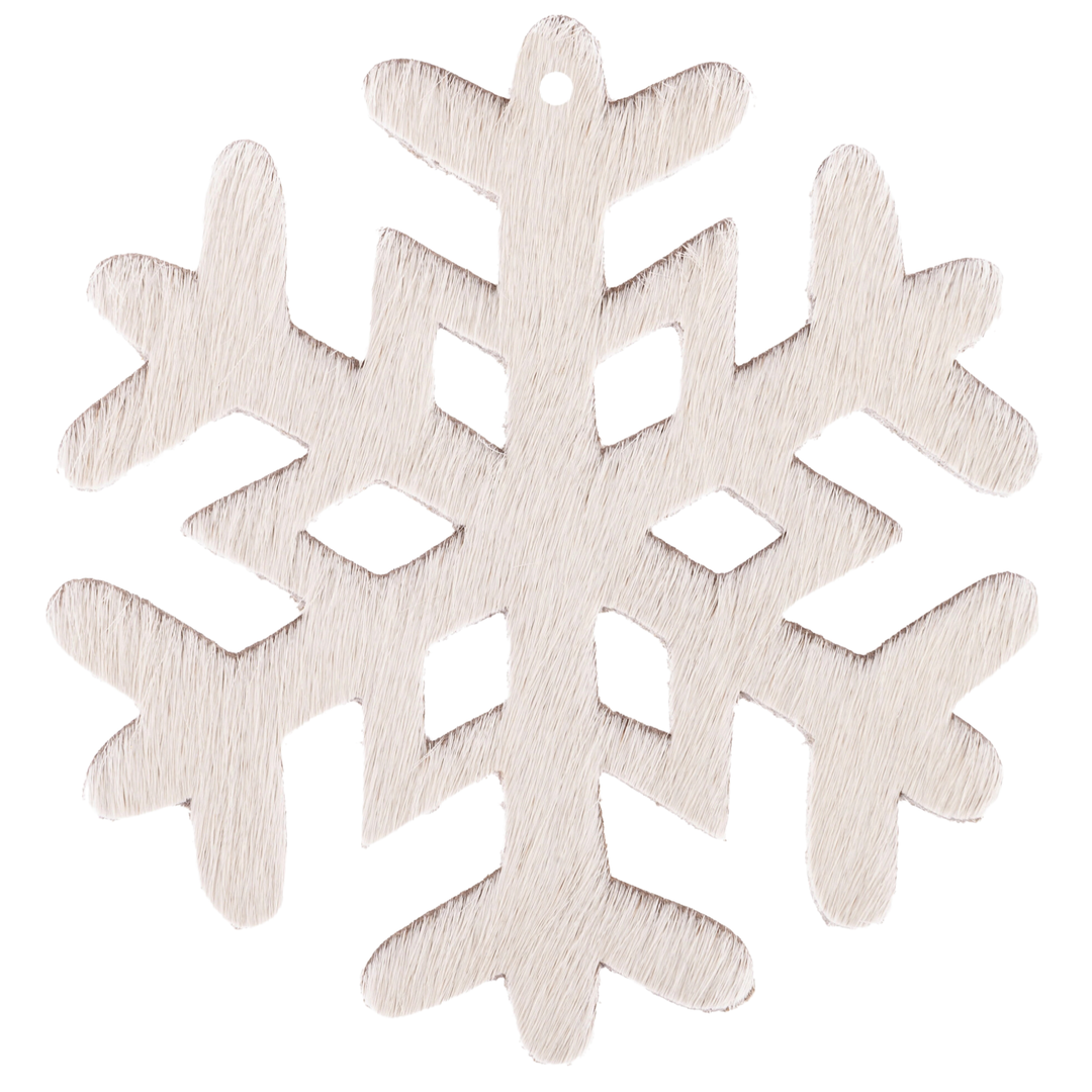 KARMA Leather Snowflake Ornaments