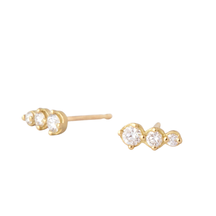 ANNE SPORTUN 18K YELLOW GOLD MINI FESTIVAL CLIMBER EARRINGS