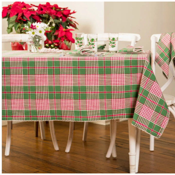 APRIL CORNELL Holly Plaid Table Cloth