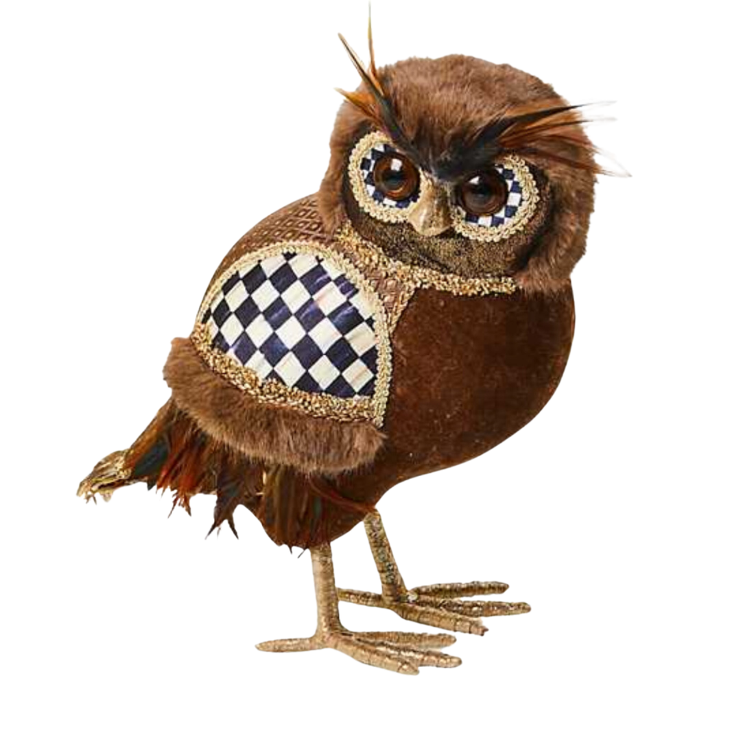 MACKENZIE CHILDS Autumnology Velvet Owl