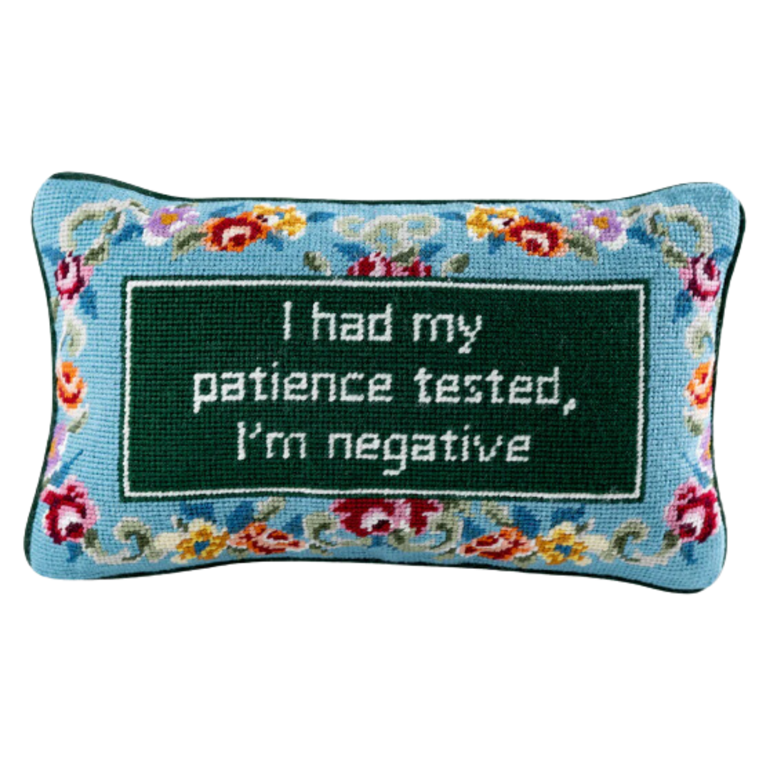 FURBISH STUDIO Patience Needlepoint Pillow