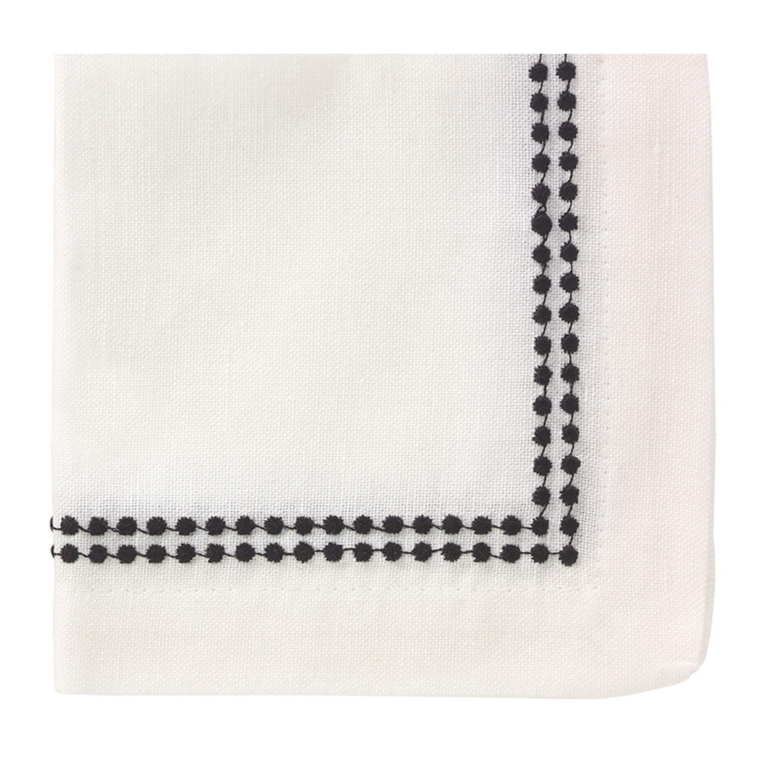 BODRUM Pearls Black Cocktail Napkins