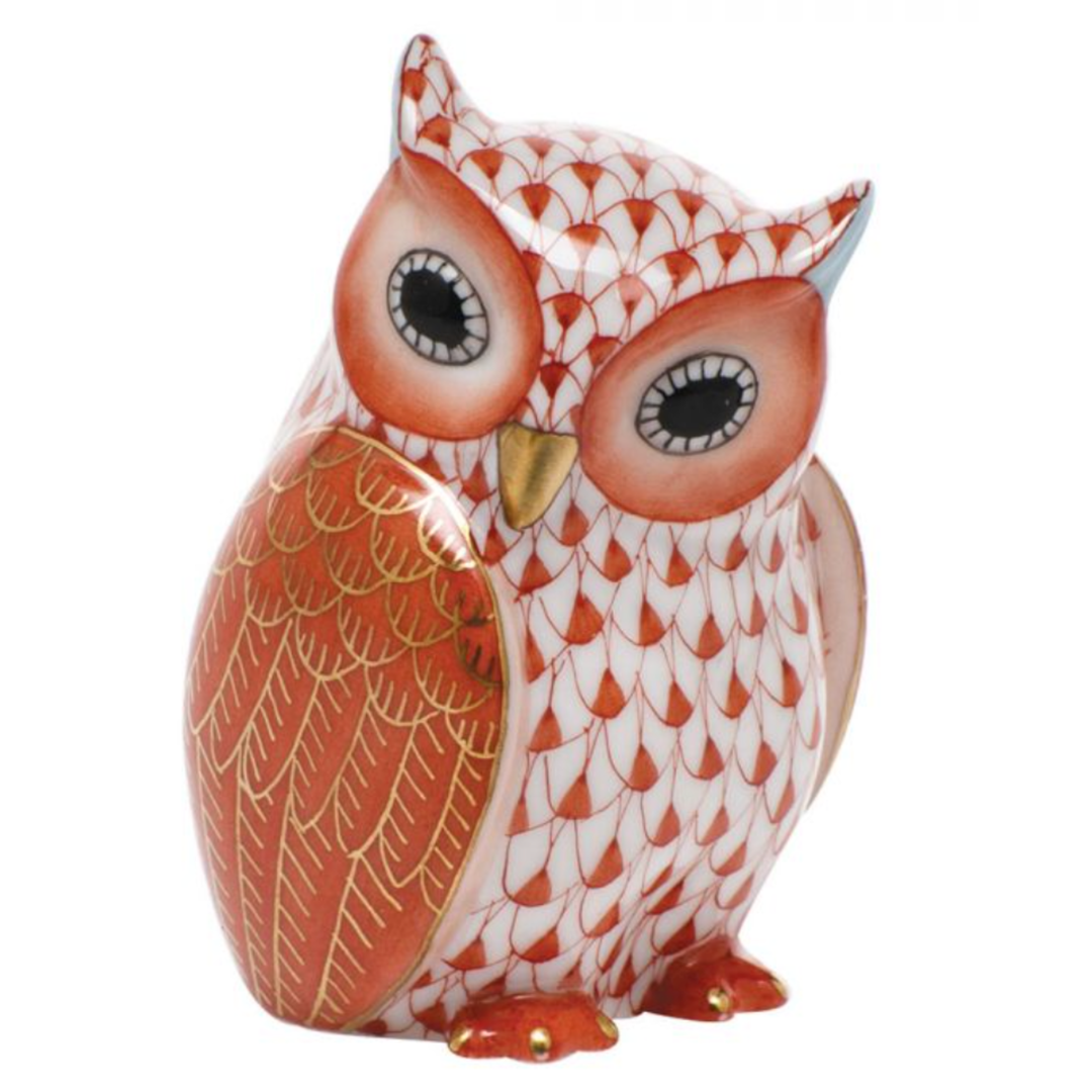 HEREND Mother Owl RUST