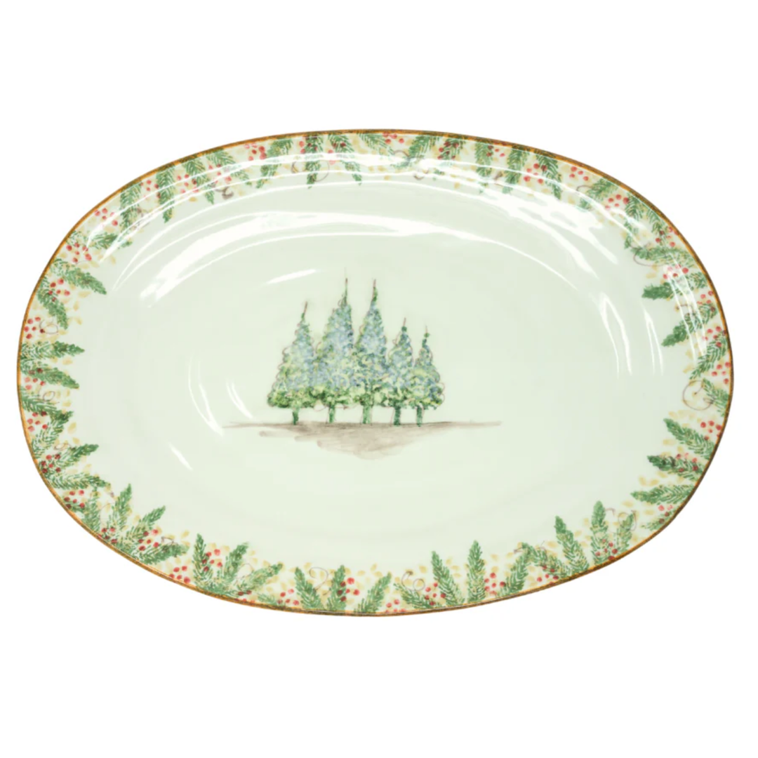 ARTE ITALICA Natale Oval Platter