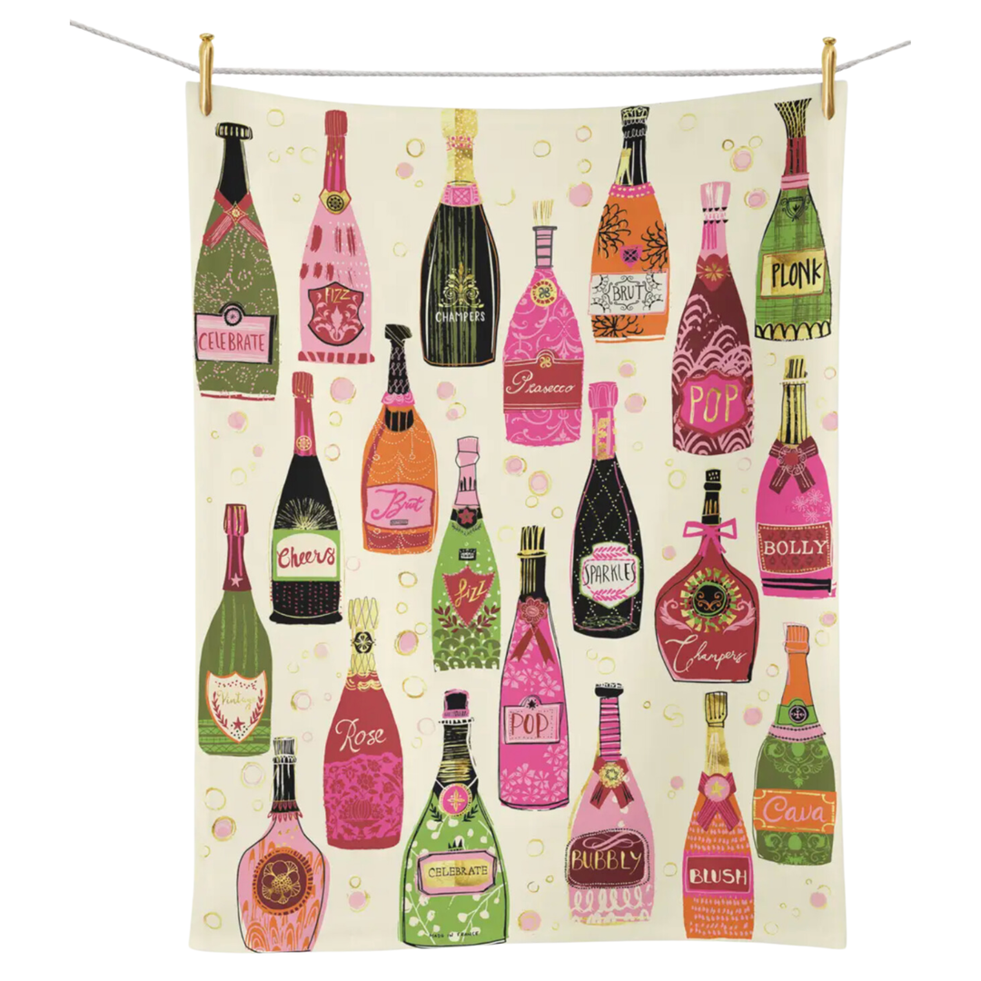 WERKSHOPPE Bubble Pop Fizz Cotton Tea Towel