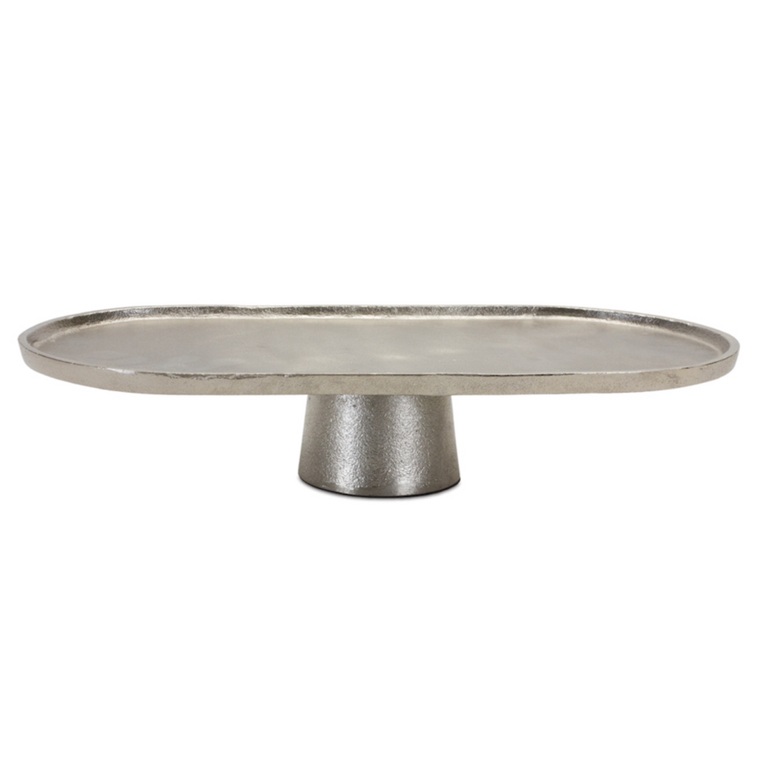 MELROSE Aluminum Serving Tray On Pedestal