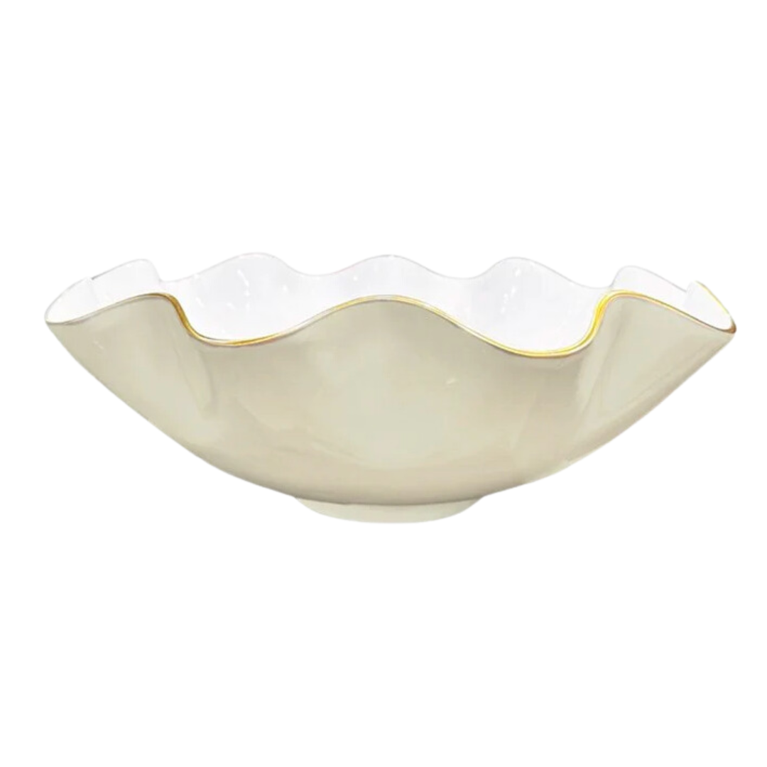 BEATRIZ BALL Ecanto Carola Extra Large Cream And White Bowl