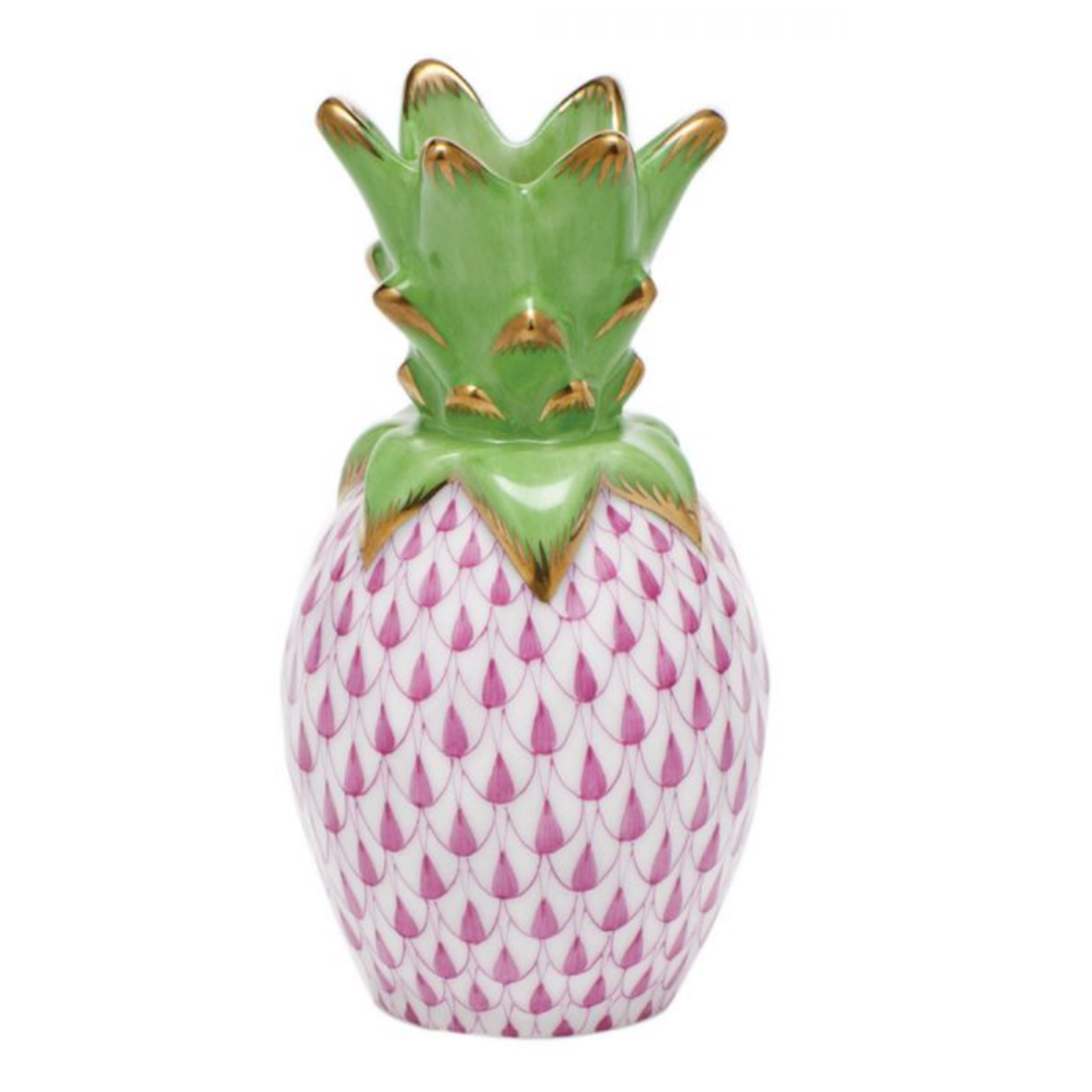 HEREND Small Pineapple RASPBERRY