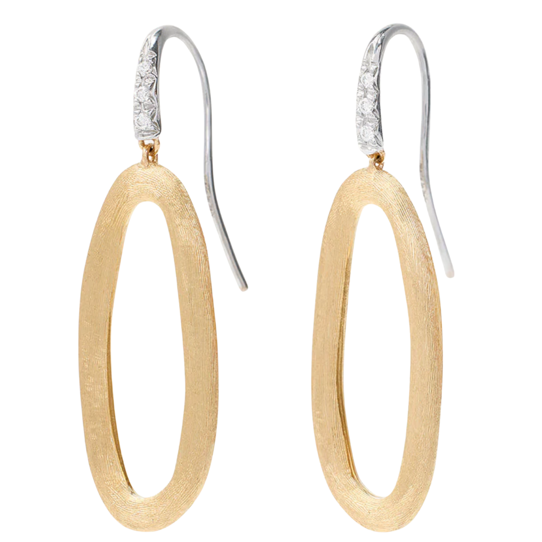 MARCO BICEGO Jaipur Gold 18K Oval Link Diamond Hook Earrings Default Title