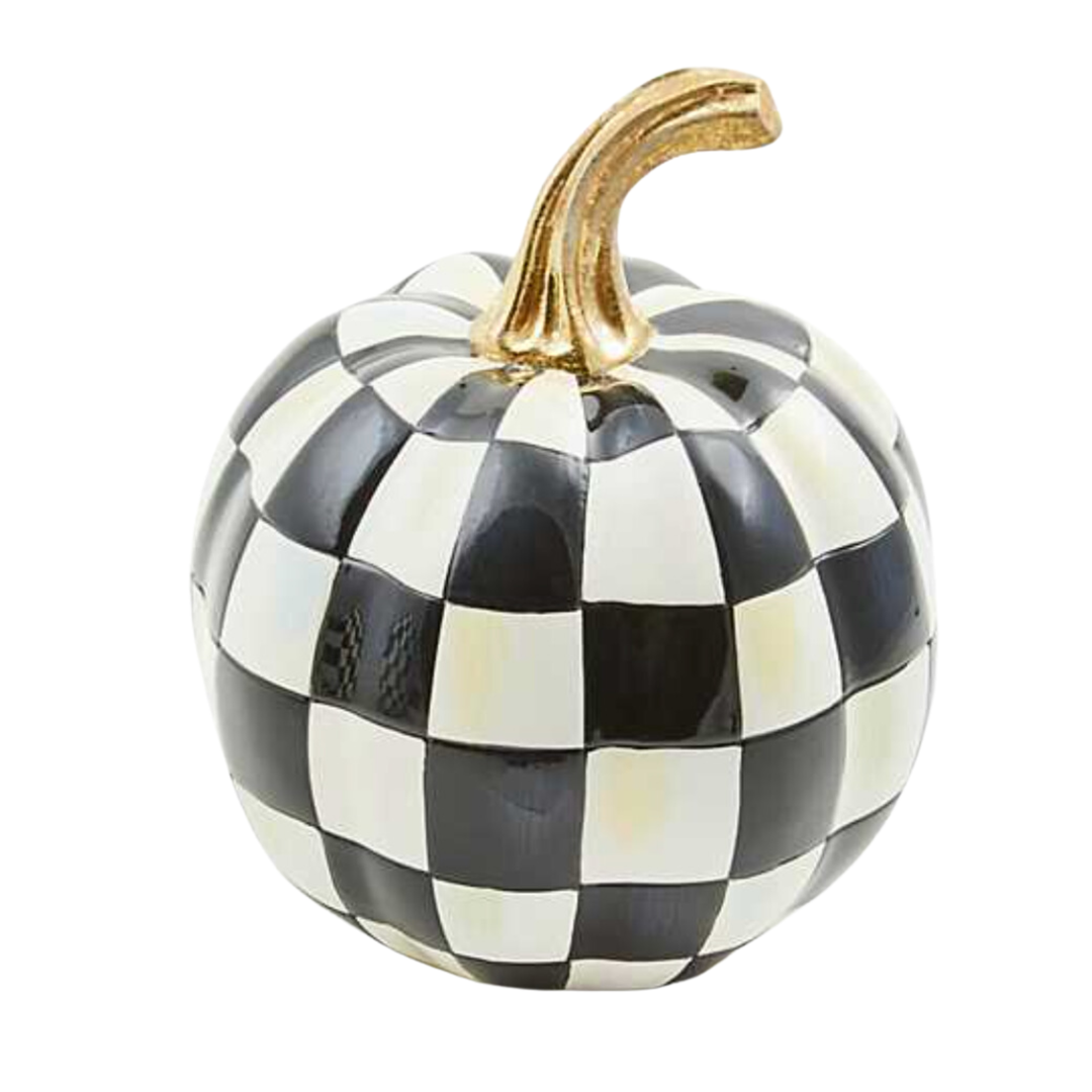 MACKENZIE CHILDS Mini Courtly Check Pumpkin