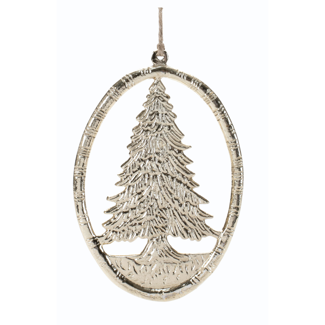 MELROSE Christmas Tree Oval Ornament