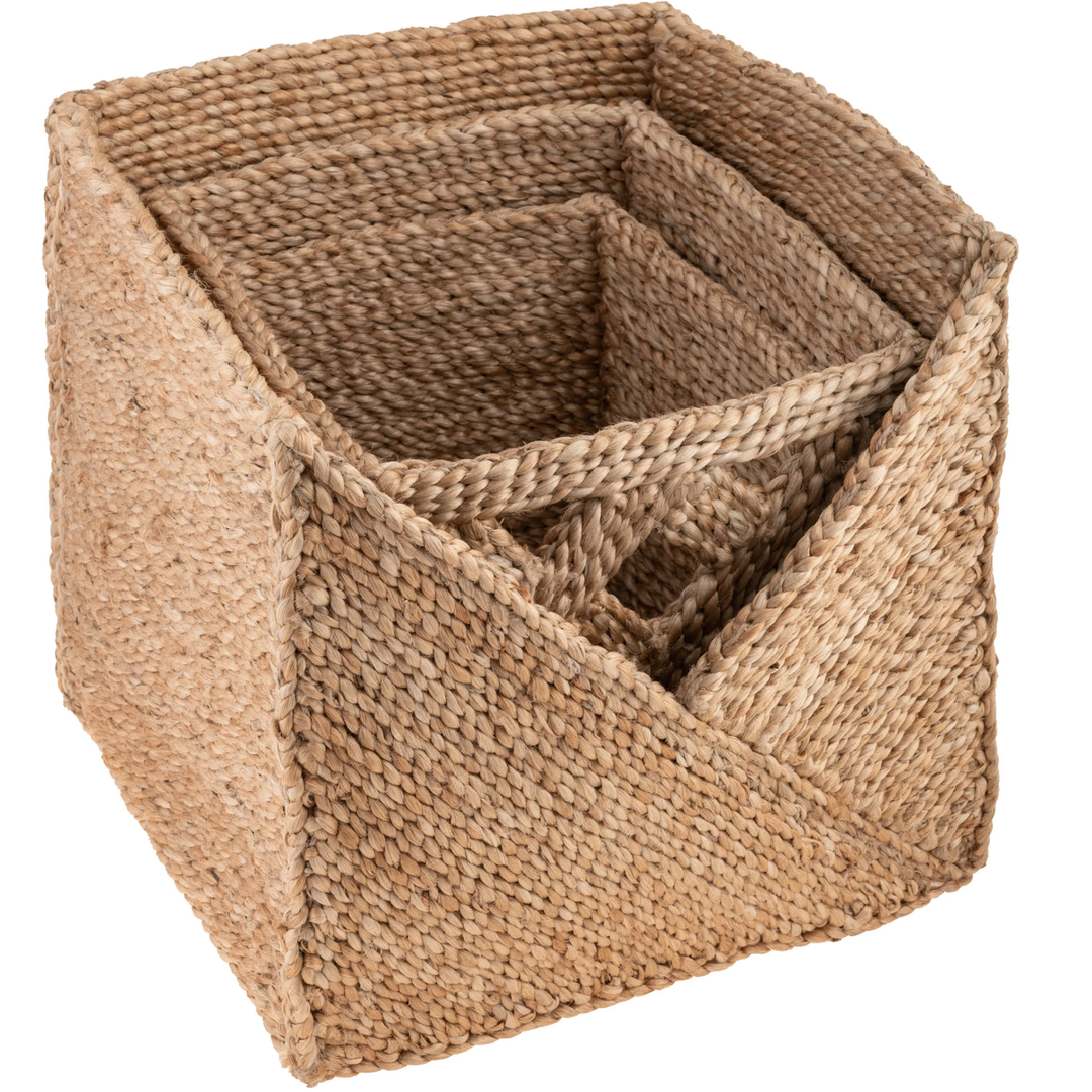 KARMA Individually Sold Large Jute Cube Organizer