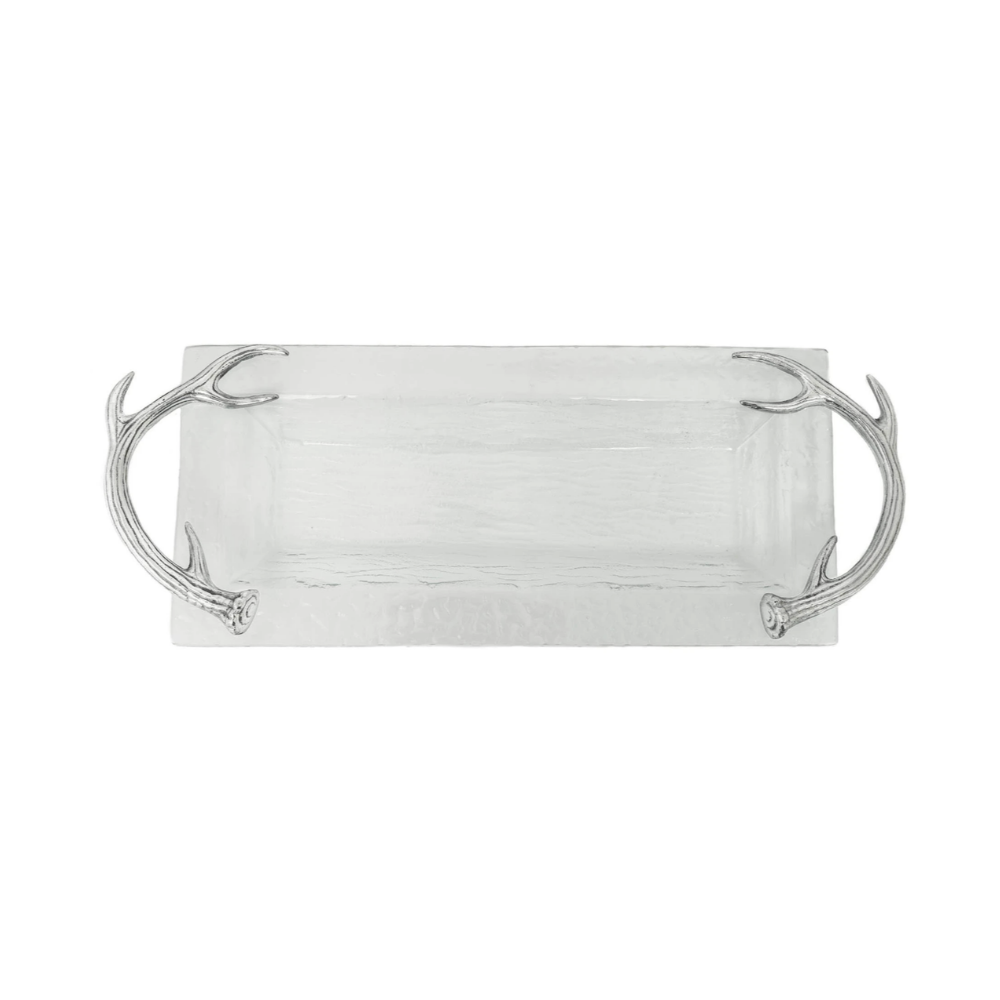 ARTHUR COURT Antler Oblong Glass Tray