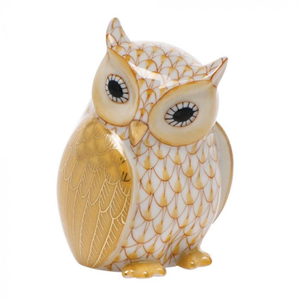 HEREND Mother Owl BUTTERSCOTCH