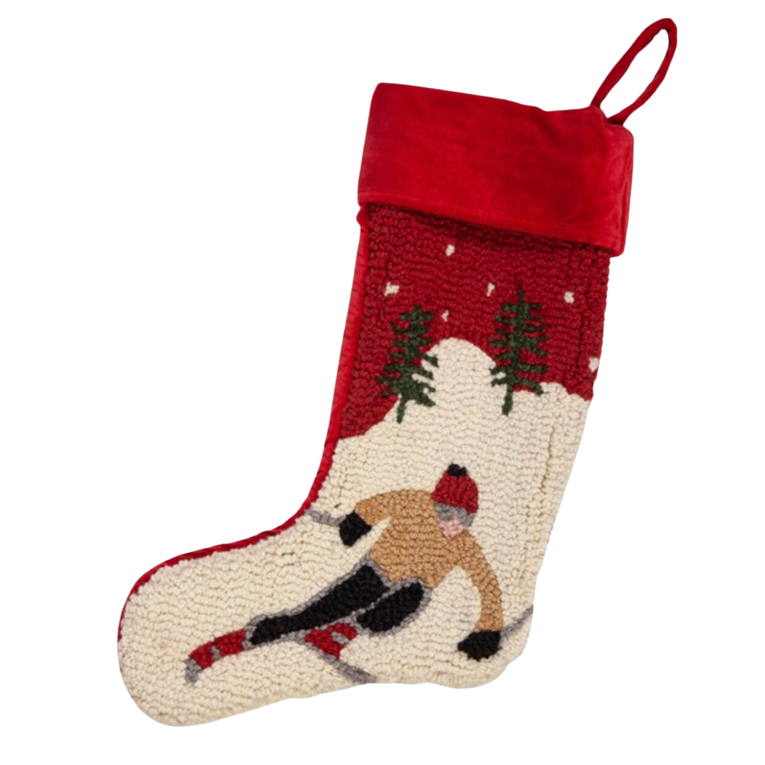 CHANDLER 4 CORNERS Skier Christmas Stocking