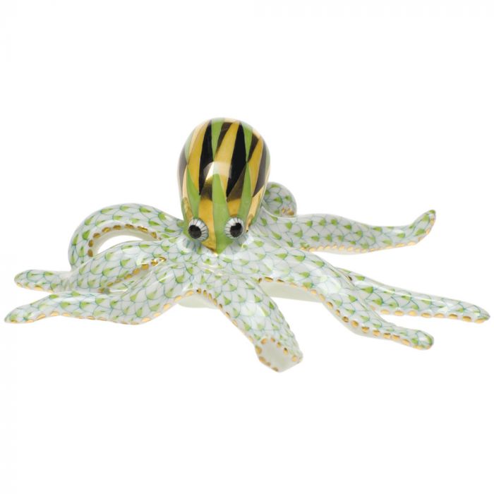 HEREND Small Octopus KEY LIME