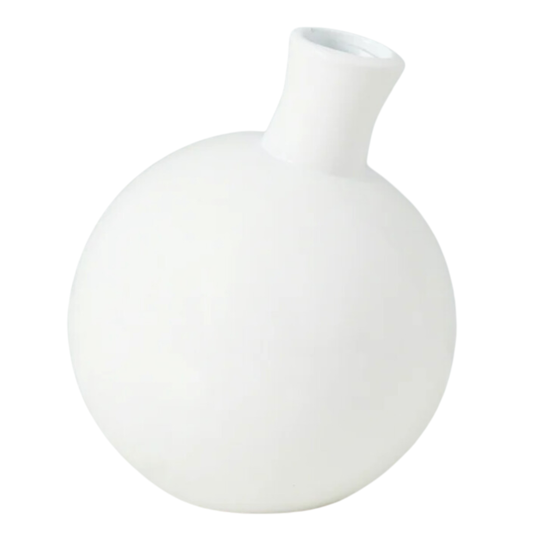 ETUHOME White Sphere Bud Vase