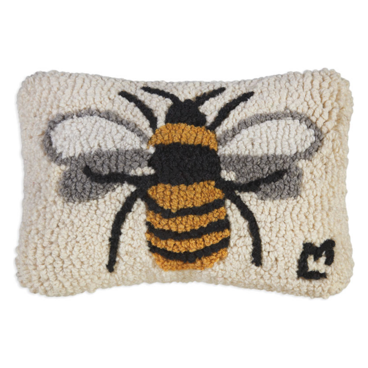 CHANDLER 4 CORNERS One Bee Hand Hooked Wool Pillow