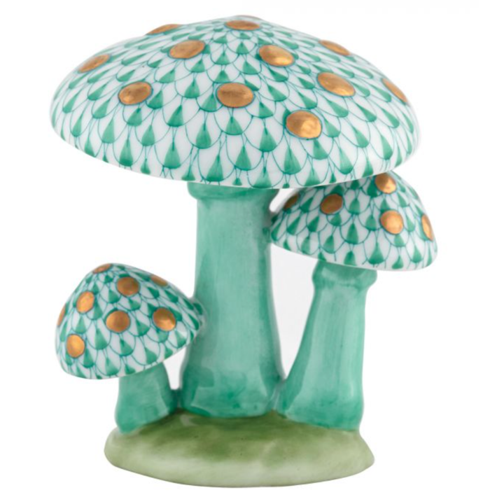 HEREND Mushroom Trio GREEN