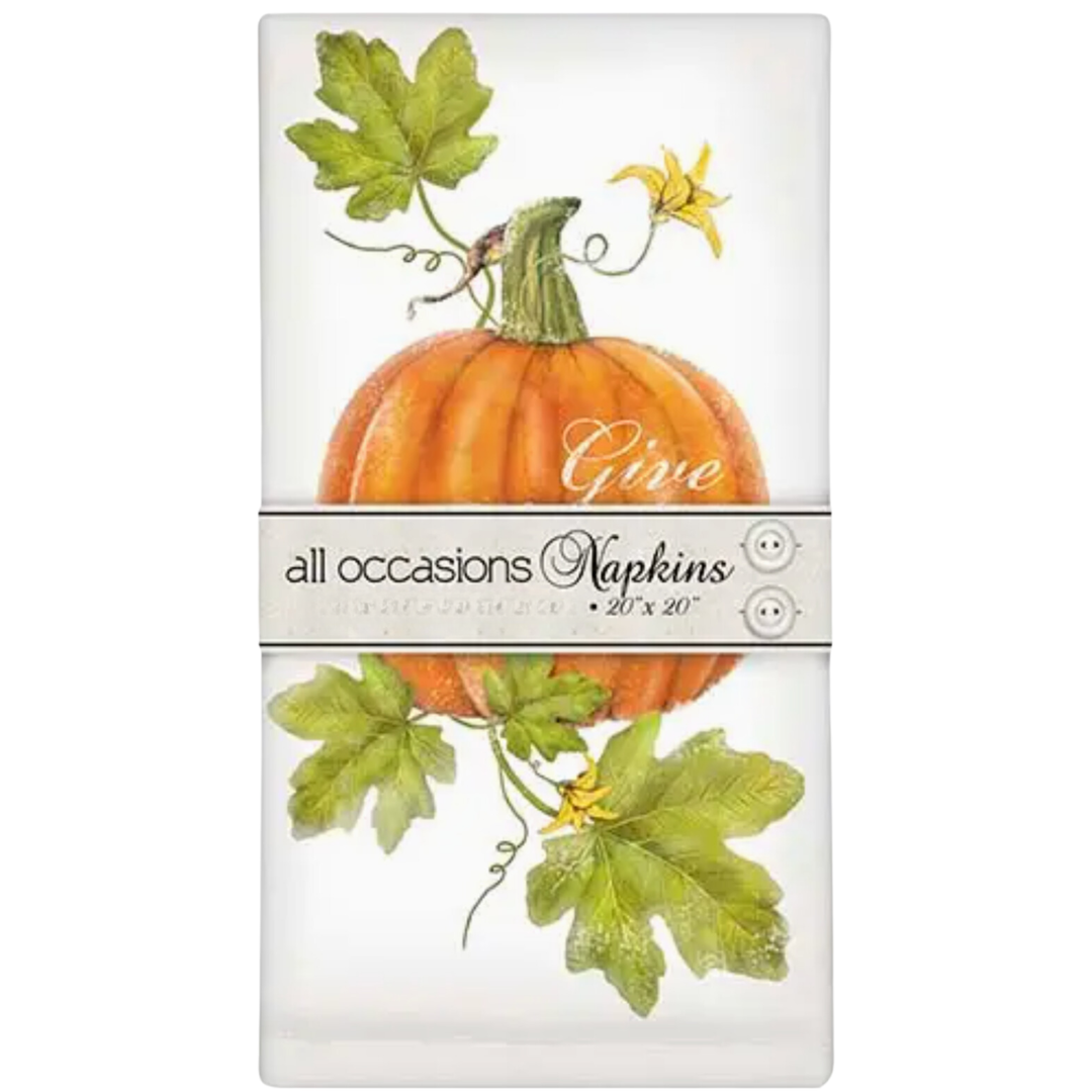 MARY LAKE THOMPSON Pumpkin Botanical Casual Napkins