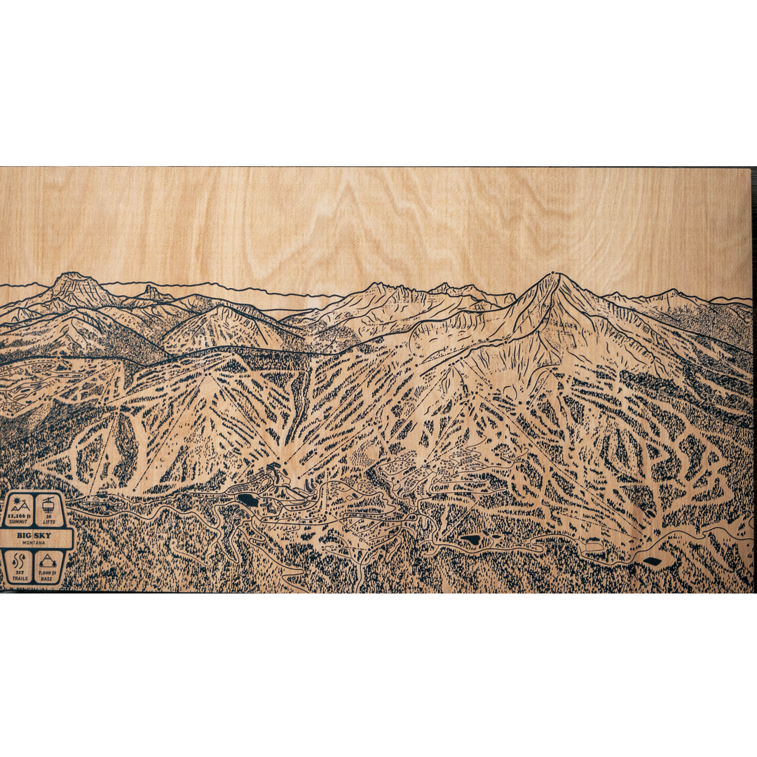 BENOIT'S DESIGN CO Big Sky Trail Map Wall Art