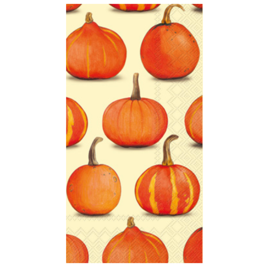 BOSTON INTERNATIONAL Pumpkin Party Cream Guest Towel