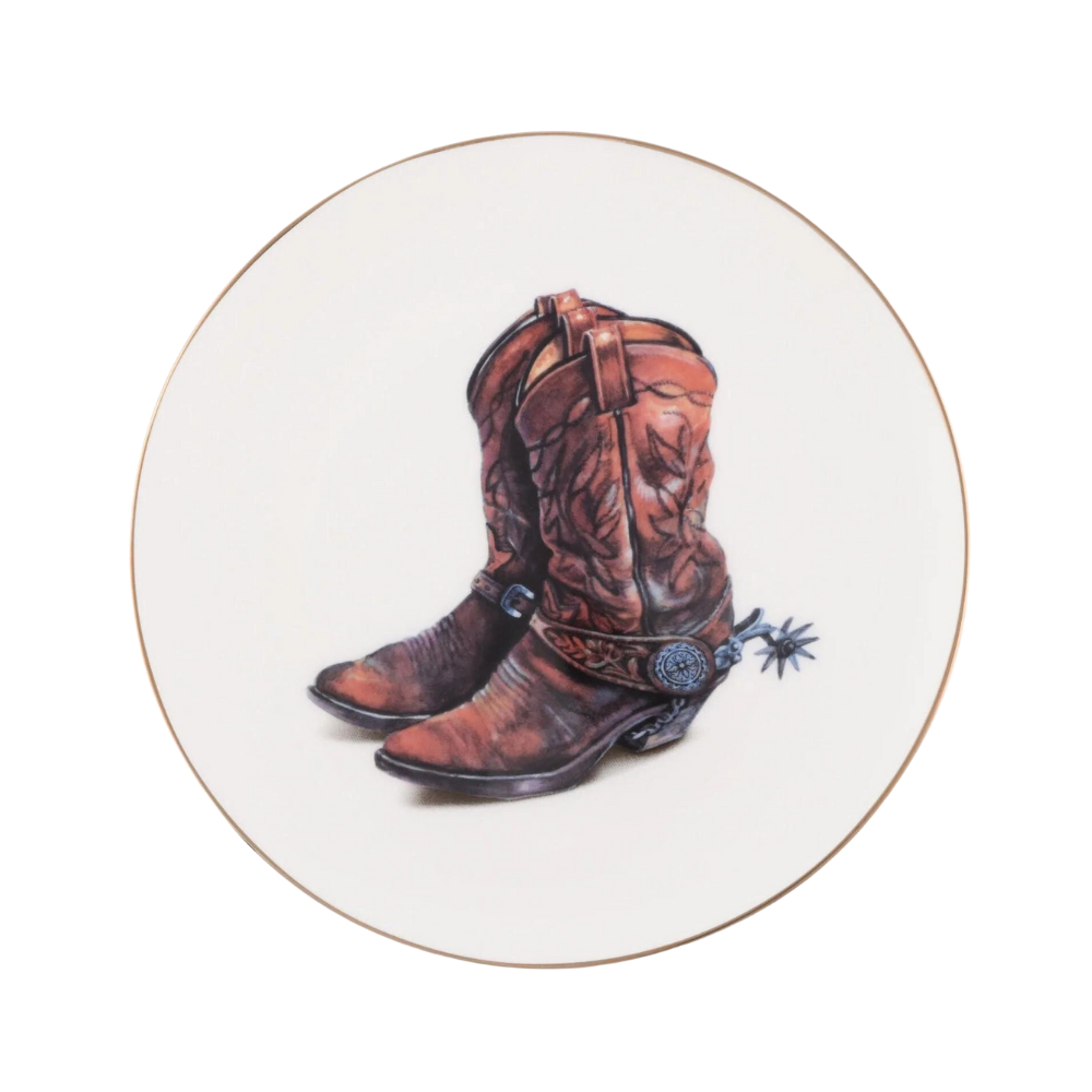 VAGABOND HOUSE Amarillo Western Boot Salad Plate