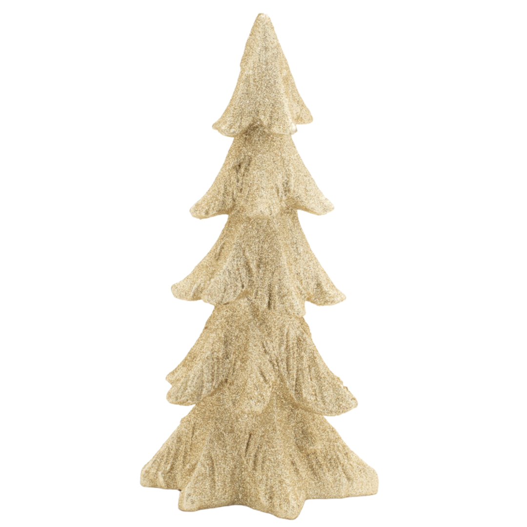 MELROSE Sparkling Golden 11.5" Pine Tree