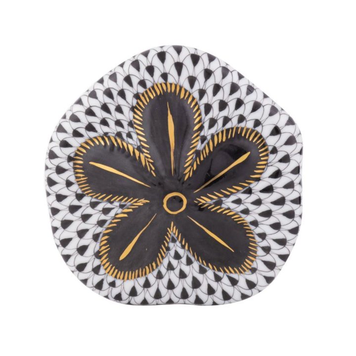 HEREND Puffy Sand Dollar BLACK