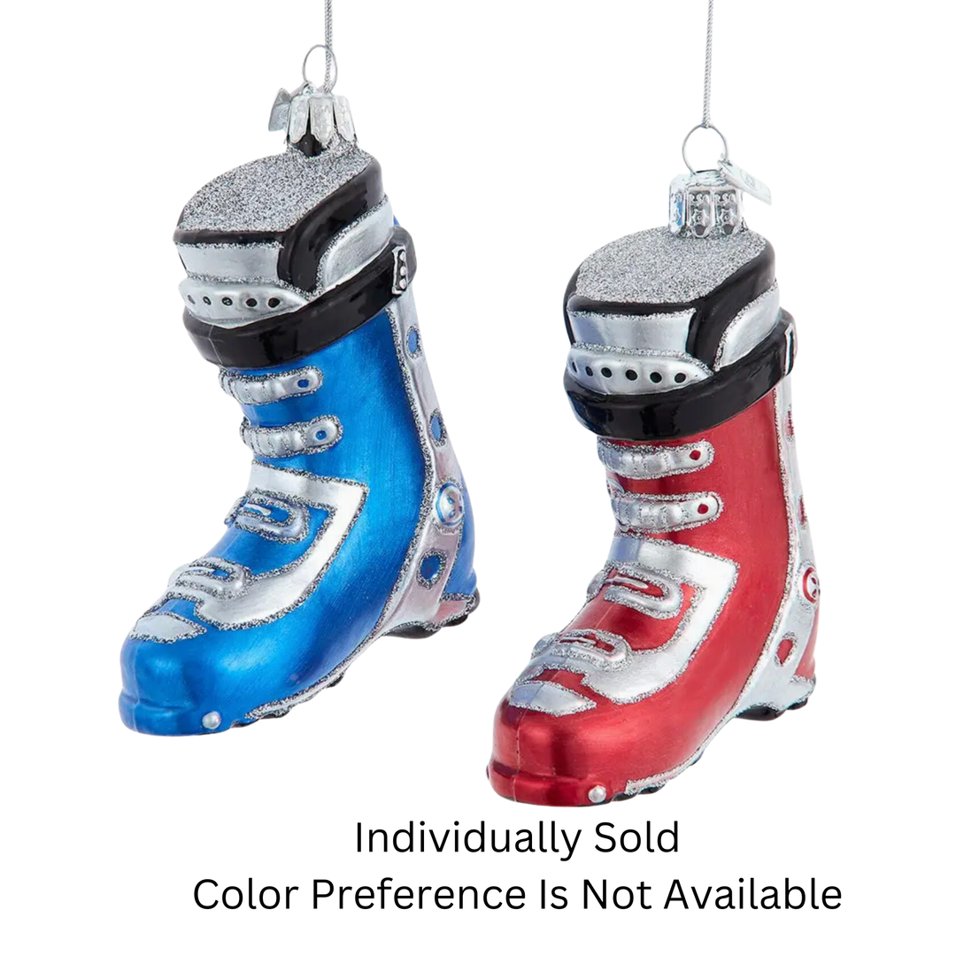 KURT ADLER Individually Sold Noble Glass Gems Ski Boot Ornament