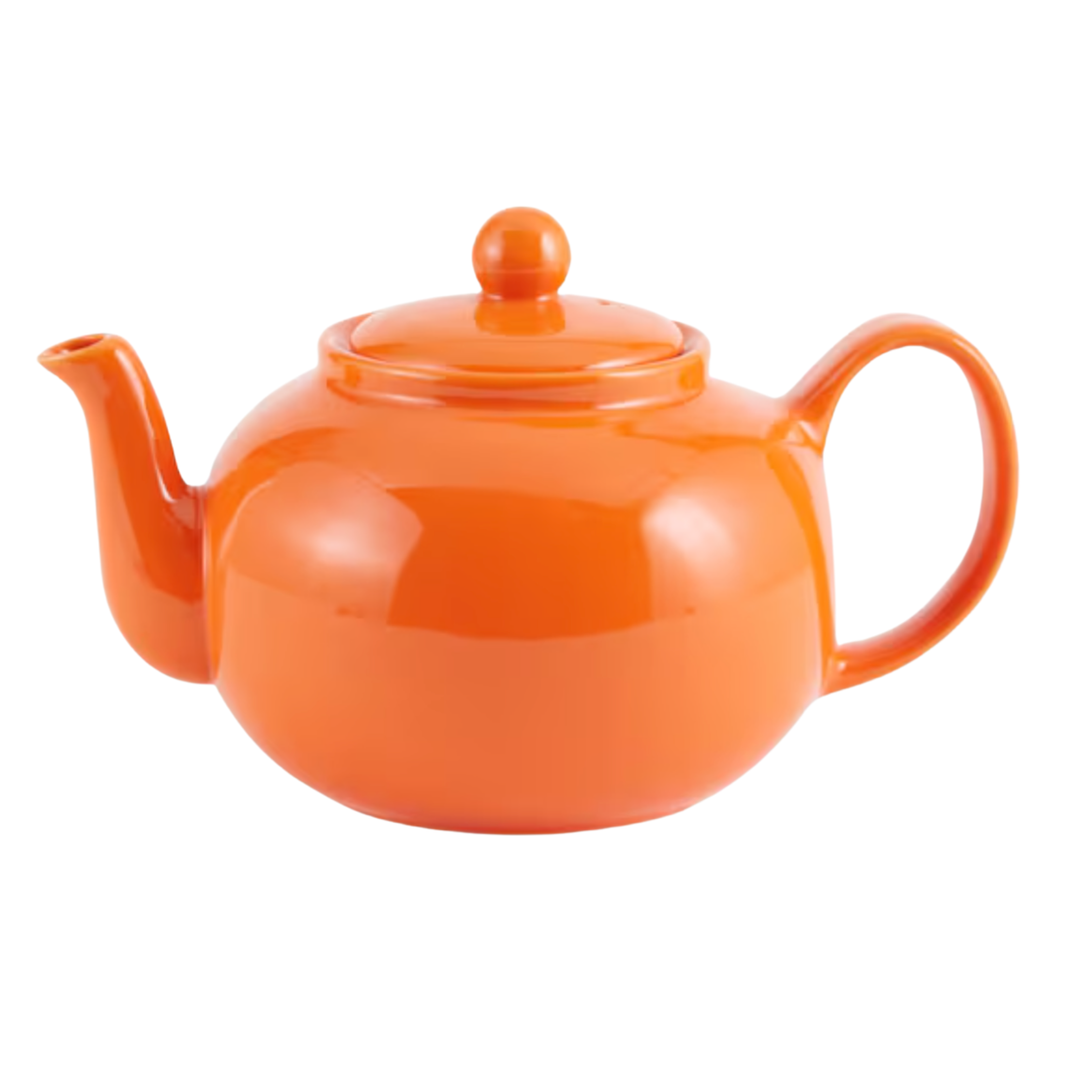 RSVP Stoneware Orange Tea Pot